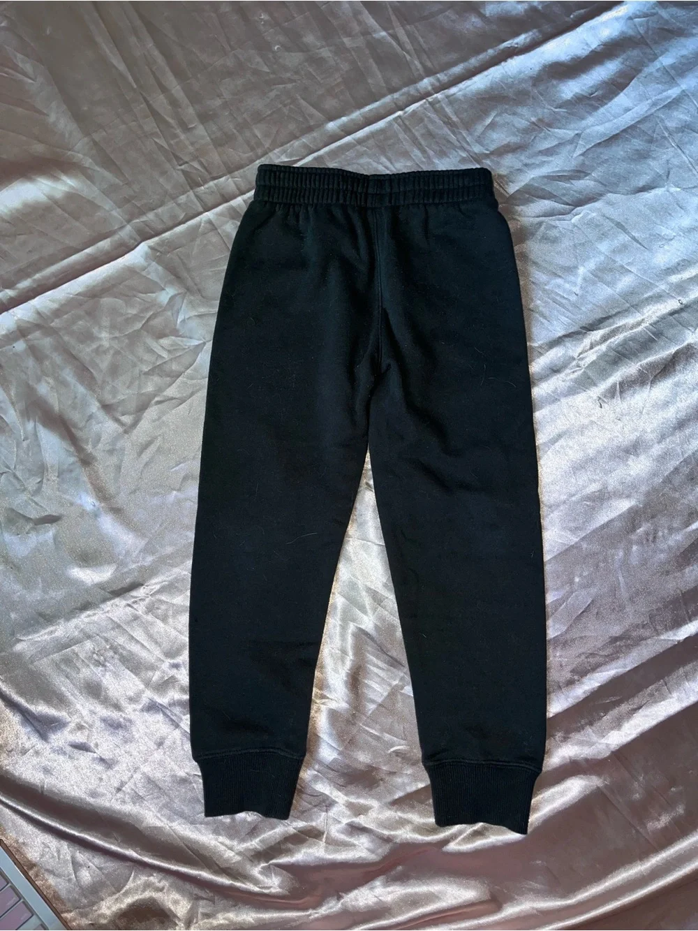 Nike Kids Black Fleece Joggers with White Swoosh